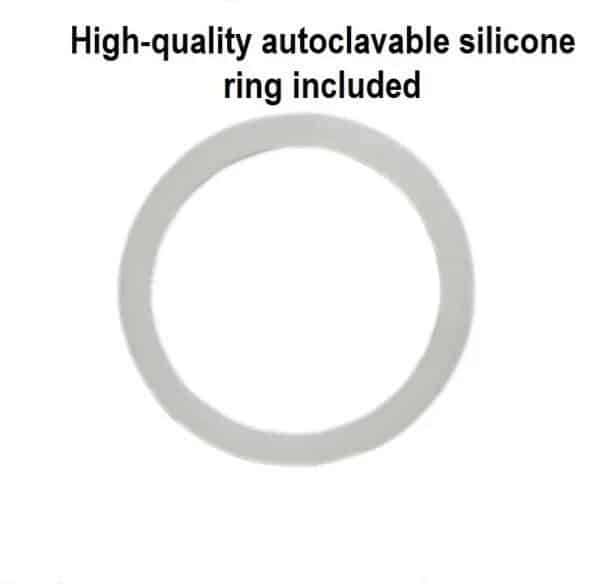 High quality autoclavable silicone ring included