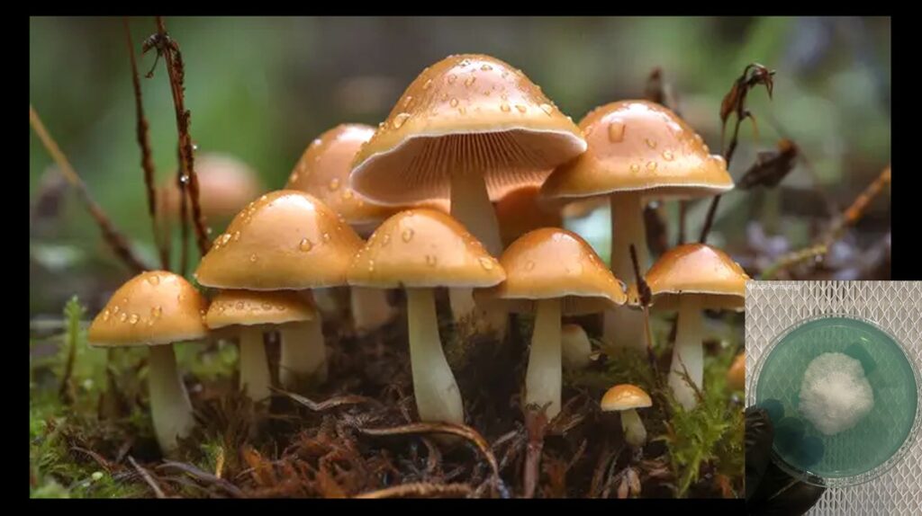 pngtree several mushrooms growing on top of the grass image worlds strongest mahic mushroom Psilocybe azurescens is a species of psychedelic mushroom that contains the compounds psilocybin and psilocin sold here today